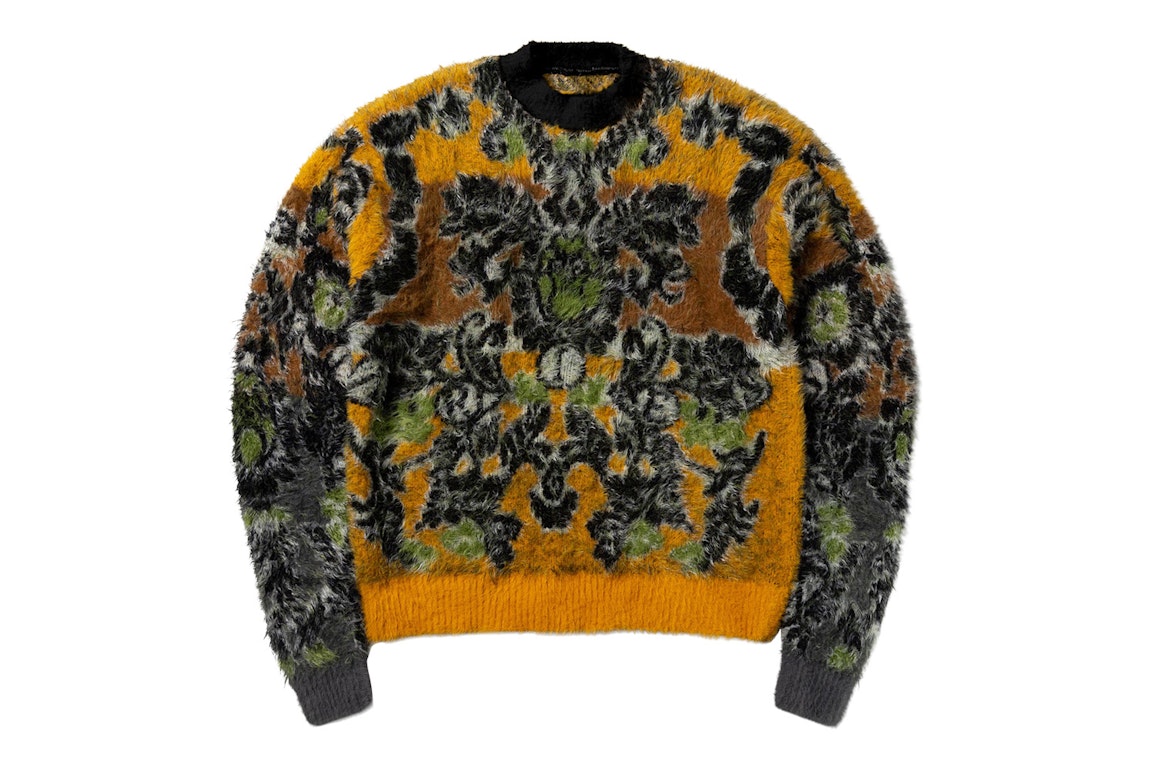 Pre-owned Aries Fleur Chenille Knit Autumnal-toned Multi