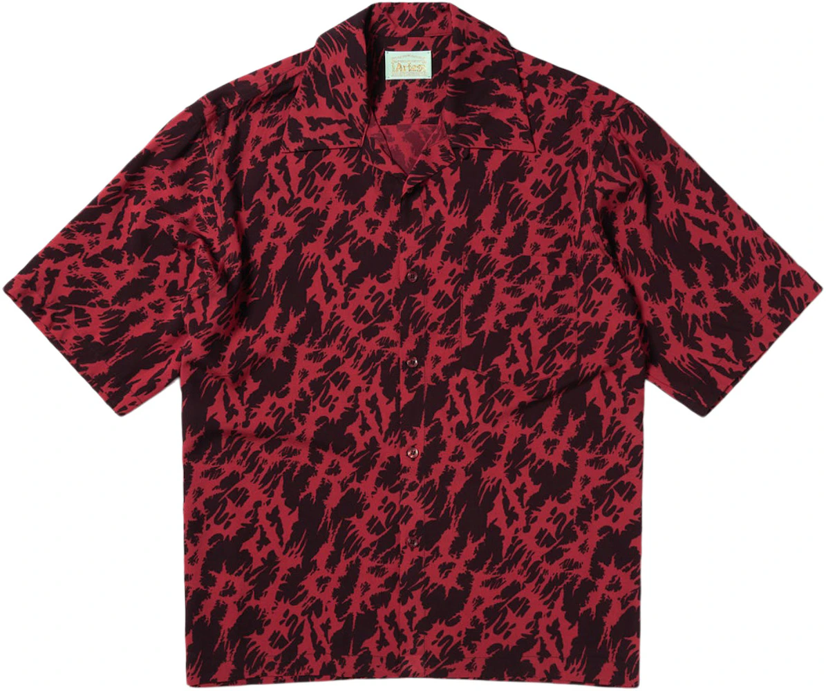 Aries Metal Hawaiian Shirt Burgundy - FW22 - US