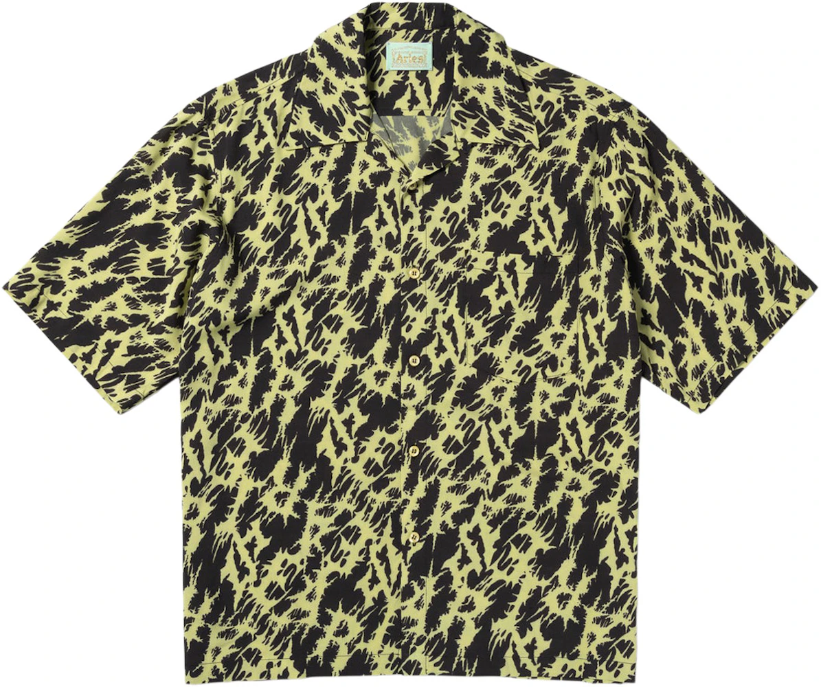 Aries Metal Hawaiian Shirt Yellow - FW22 - US