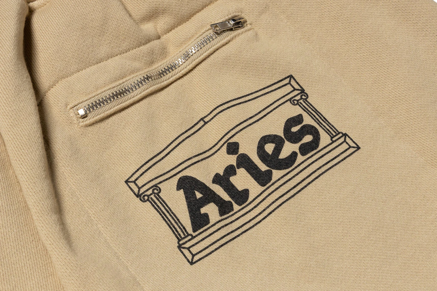 ARIES Flared Sweatpants - Pebble