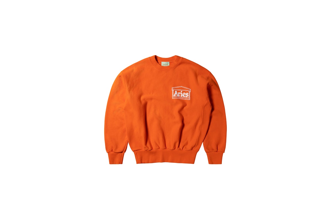 Pre-owned Aries Premium Temple Sweatshirt Orange