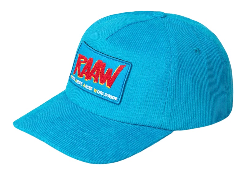 Aries RAAW Corduroy Snapback Cap Light Blue