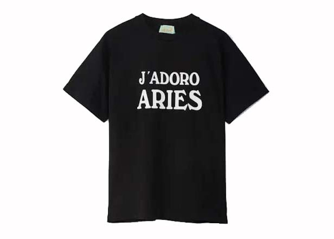 Pre-owned Aries Slogan-print Cotton T-shirt Black/white