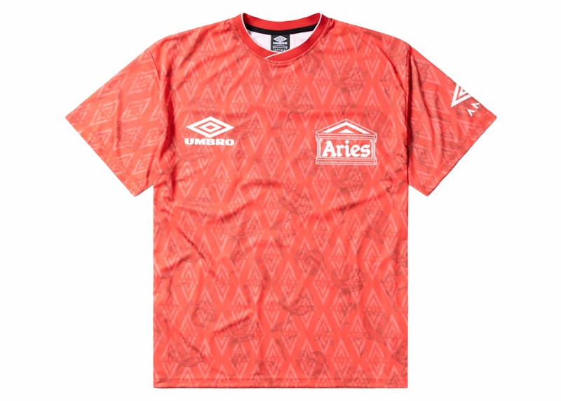 Aries x Umbro Red Roses S/S Football Jersey Red - SS24 - US