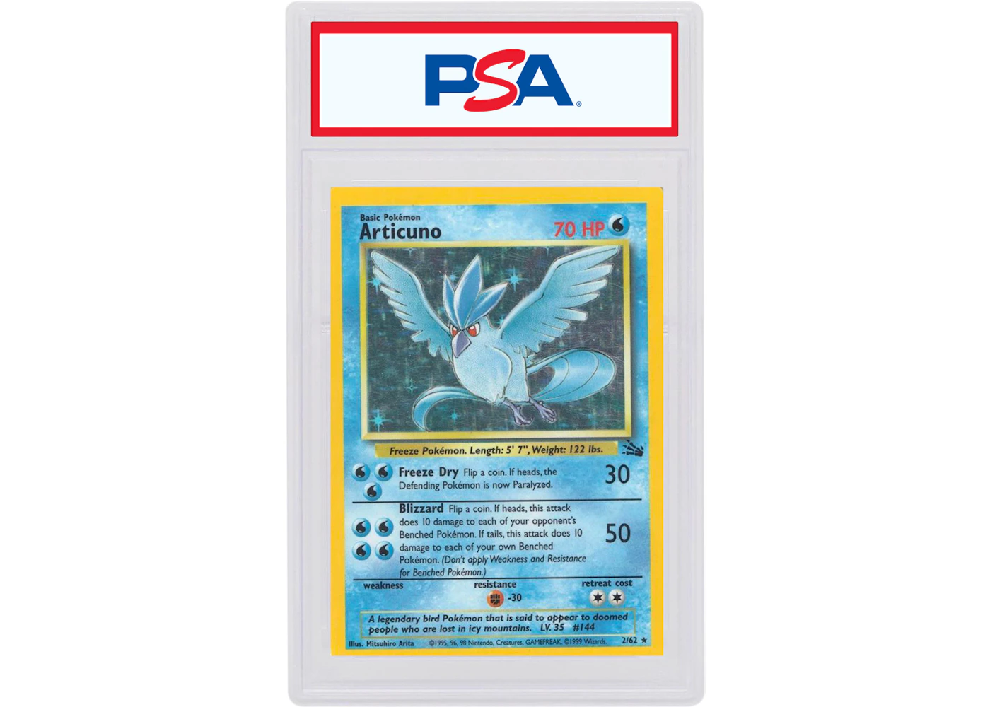 Articuno-Holo 1999 Pokemon TCG Fossil #2/62 (PSA or BGS Graded) - 1999 - US Articuno-Holo 1999 Pokemon TCG Fossil #2/62 (PSA or BGS Graded) - 1999 - US