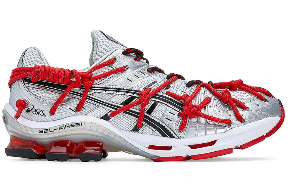 Asics gel kinsei 4 mens shoes white/lightning/red clearance