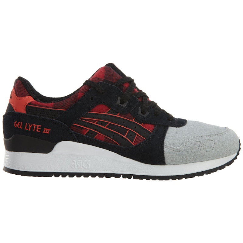 Asics gel lyte iii red hot sale white black