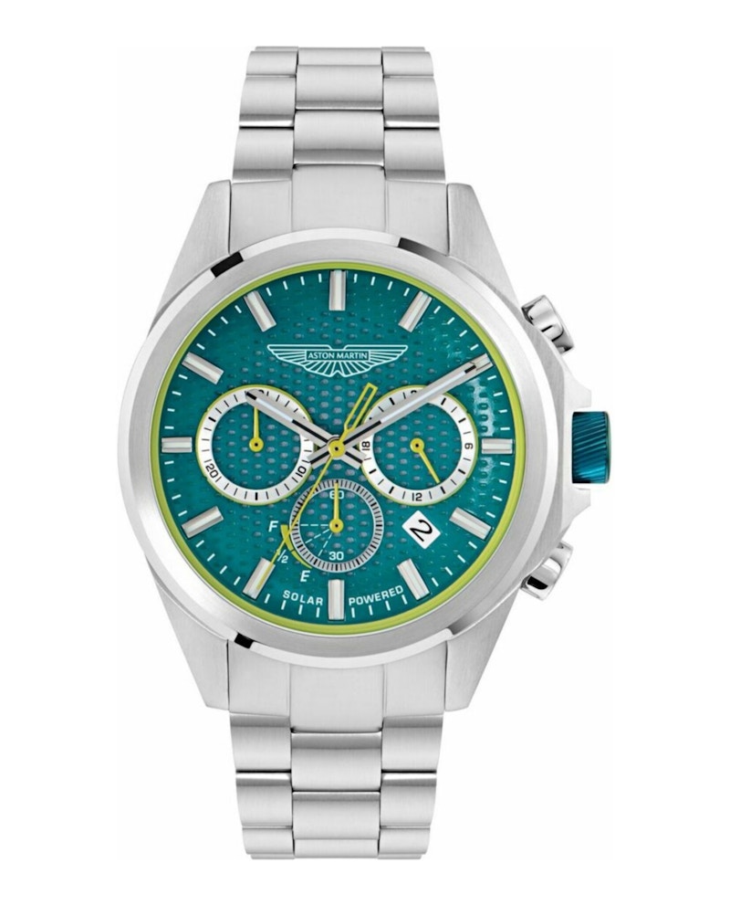 Men's Aston Martin HLC Chrono Solar Bracelet Watch MTRH2S602 in Stainless Steel