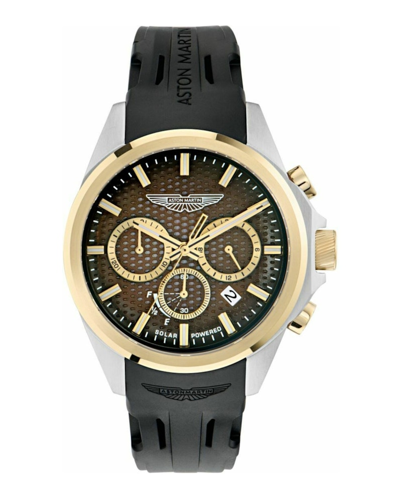 Men's Aston Martin HLC Chrono Solar Silicone Watch MTRH2S605 in Stainless Steel