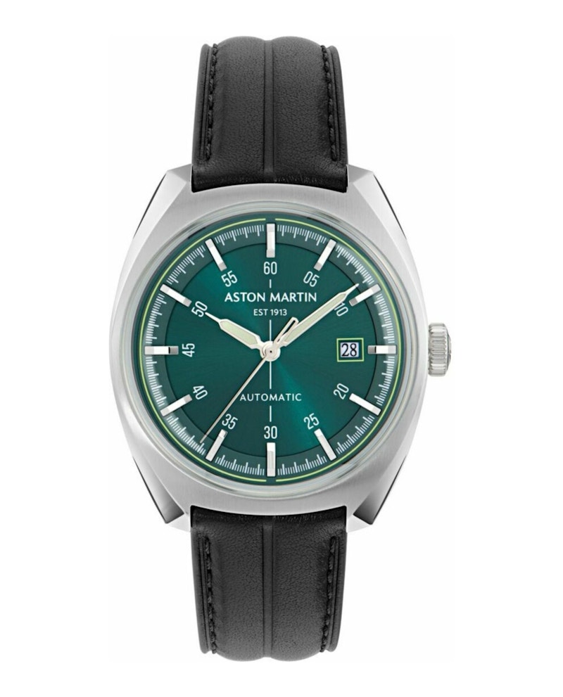 Men's Aston Martin TS2 Automatic Leather Watch MTTS2S603 in Stainless Steel