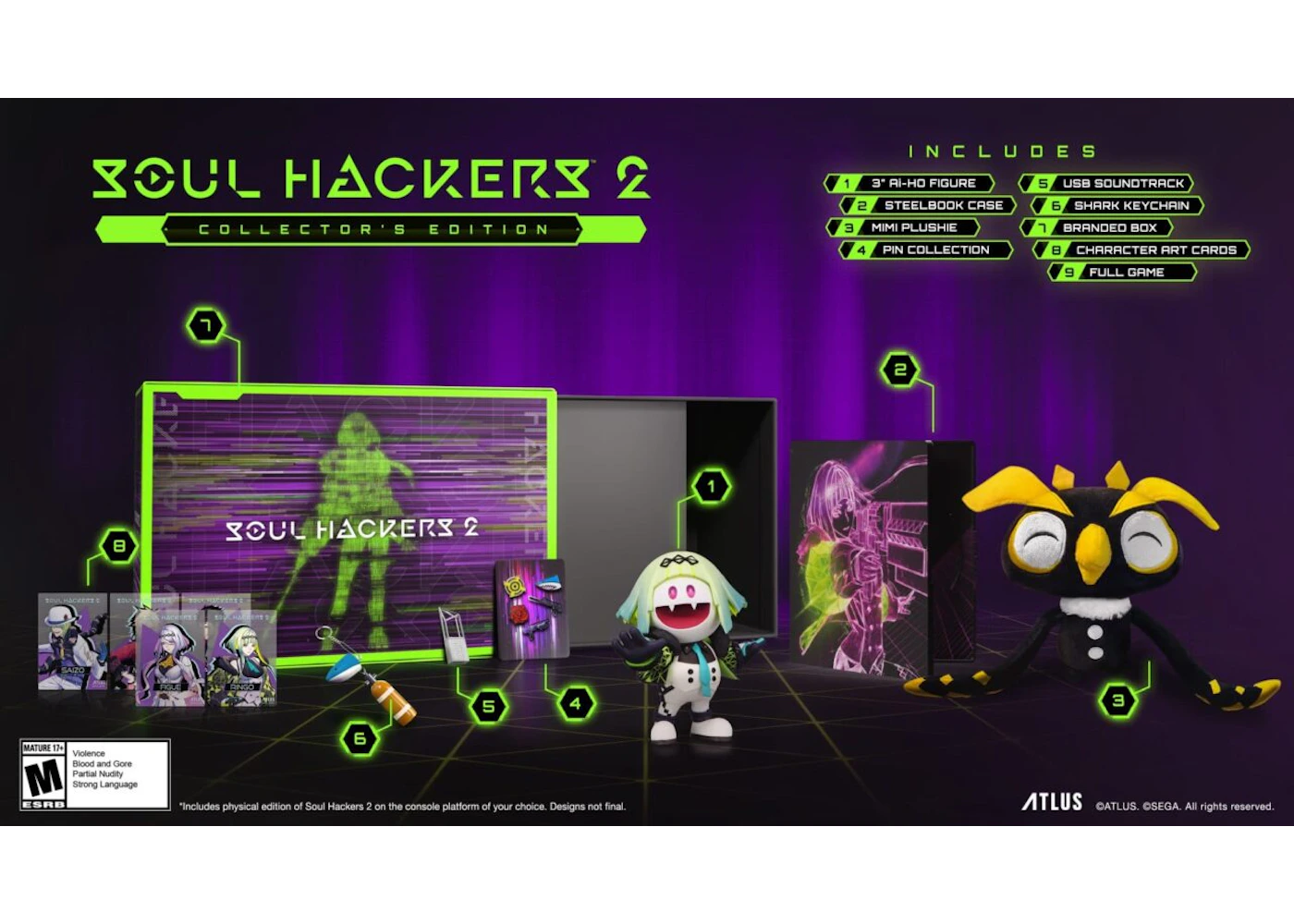 Atlus PS5 Soul Hackers 2 Collectors Edition Video Game Bundle