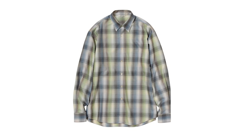 トップス AURALEE 24AW SUPER LIGHT WOOL CHECKSHIRT Auralee Super Light Wool Check Shirt | Liberty