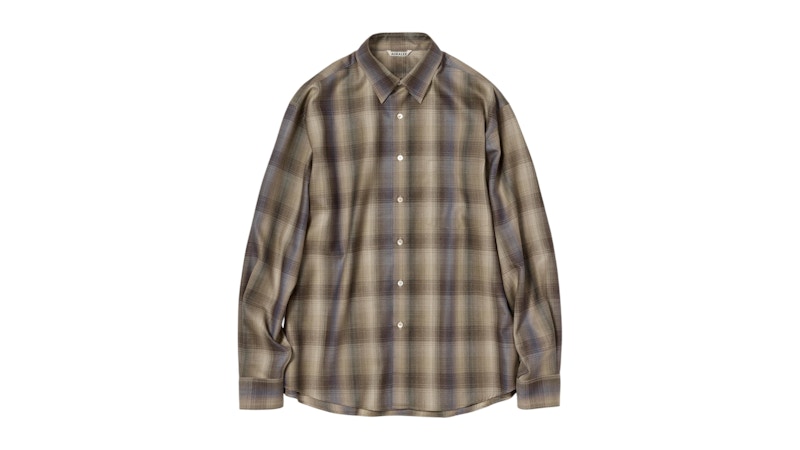 【24AW】SUPER LIGHT WOOL CHECK SHIRT サイズ3 SUPER LIGHT WOOL CHECK SHIRT サイズ3