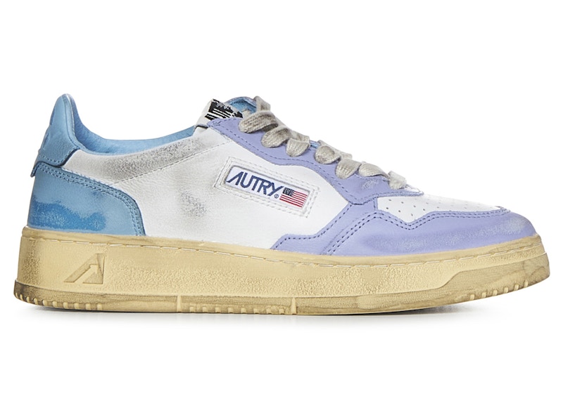 Pre-owned Autry Medalist Endar (women's) Sneakers In White/lav/azure