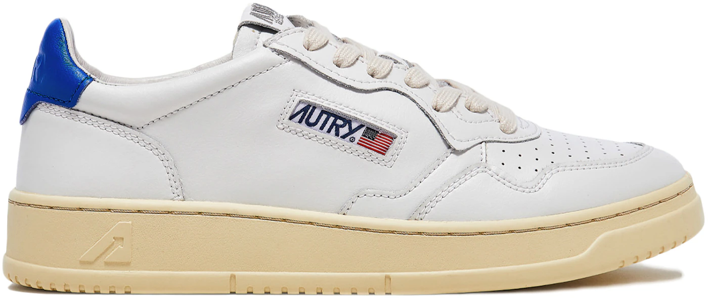 Autry Medalist Leather Low White Azure Men's - AULM-LL46 - US