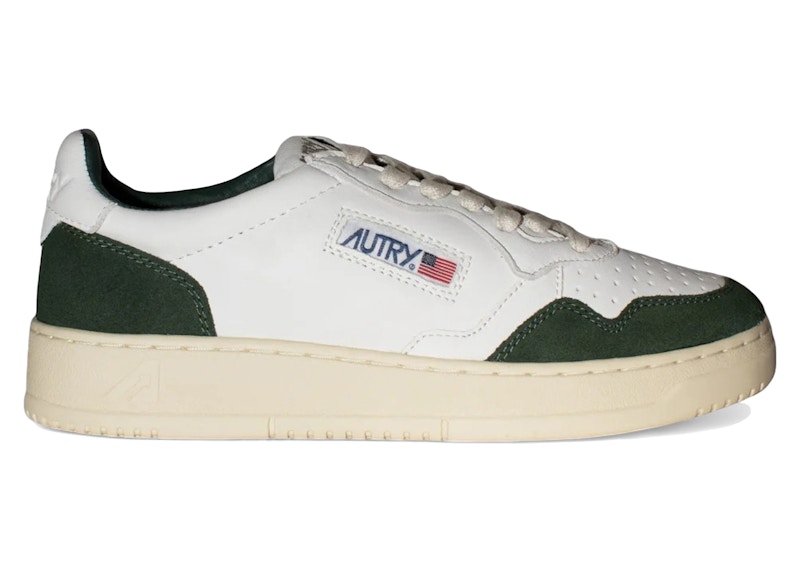 スニーカー AUTRY SNEAKER (AULM GS42) Autry Medalist Leather Low White Bottle Green Men's - AULM