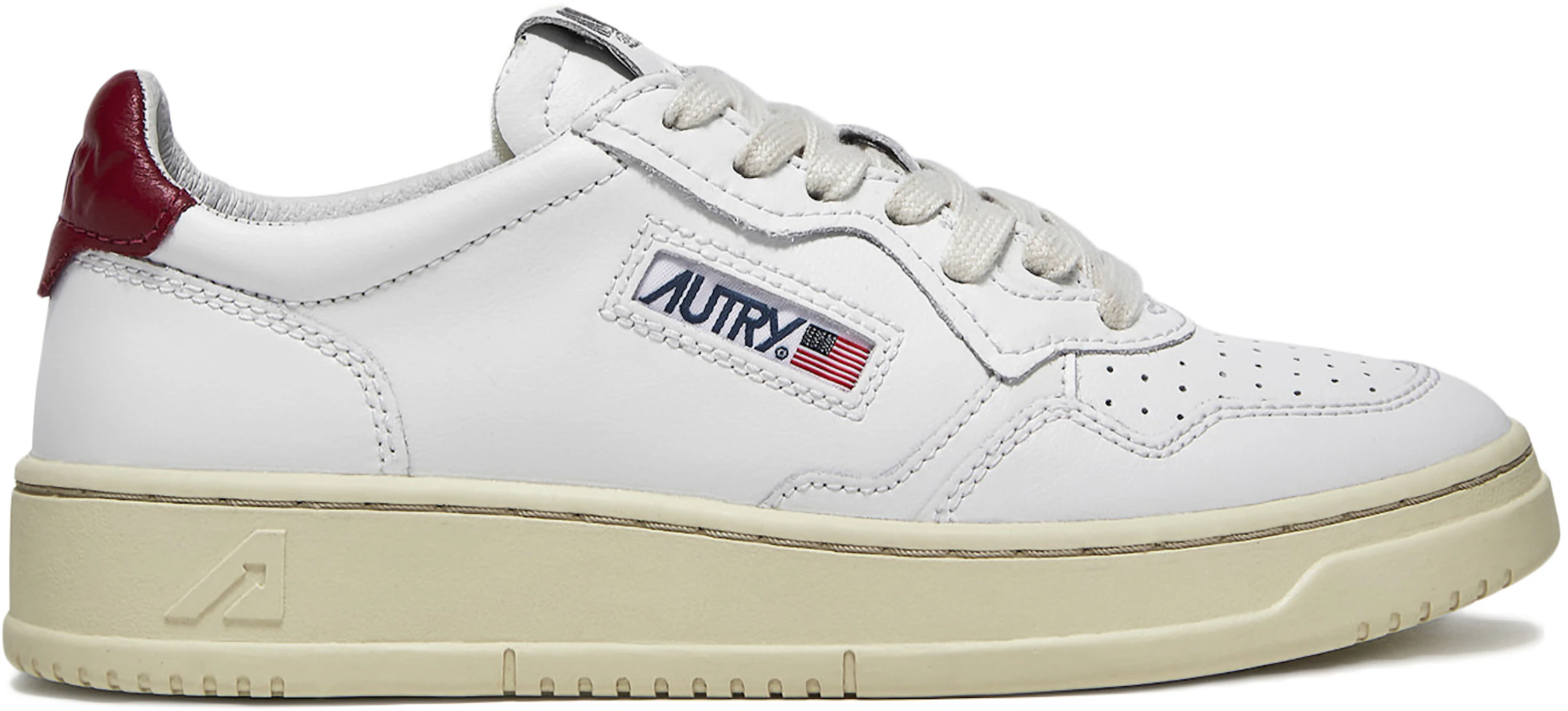 Autry Medalist Leather Low White Fuchsia - AULM-LL43 - FR