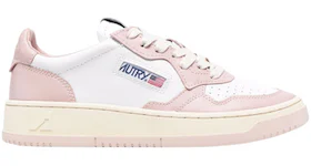 Autry Medalist Leather Low White Pink Cream (Women's)
