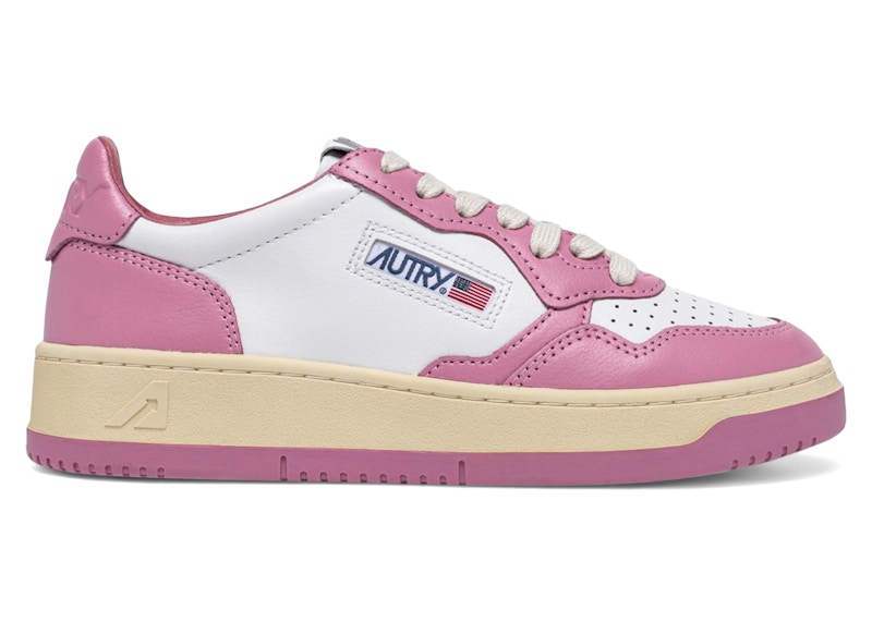 AUTRY Pre-owned Medalist Leather Low (women's) Sneakers In White/polignac