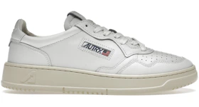 Autry Medalist Leather Low White White