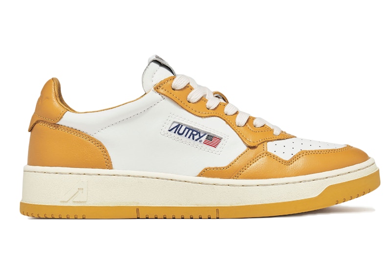 Autry Medalist Leather Low Yellow White Men's - AULM-WB12 - US