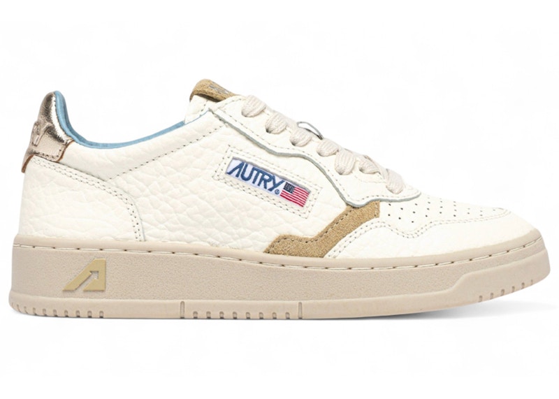 Autry Medalist Low Leather (Women's) Sneakers in Platinum/Soft Sponge