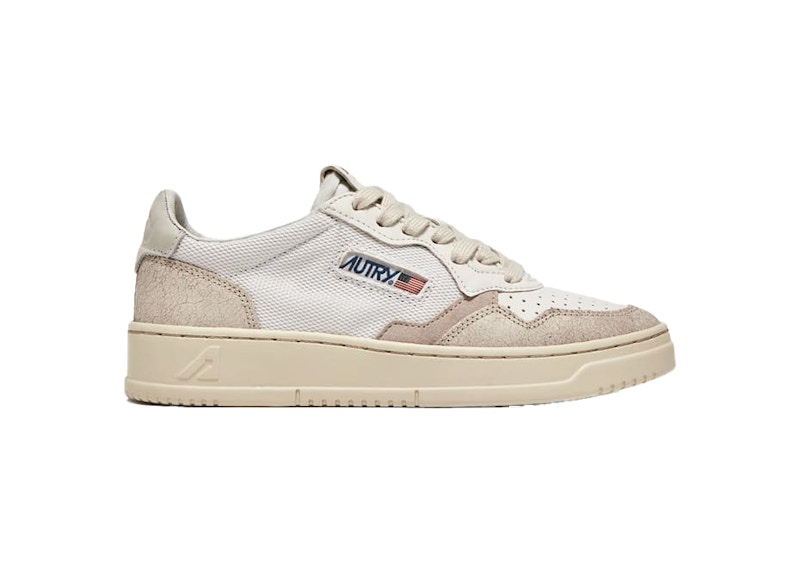 スニーカー AUTRY Woman Sneakers White 1 AULW NU01 Autry Medalist Low Sneakers In White Textured Leather With