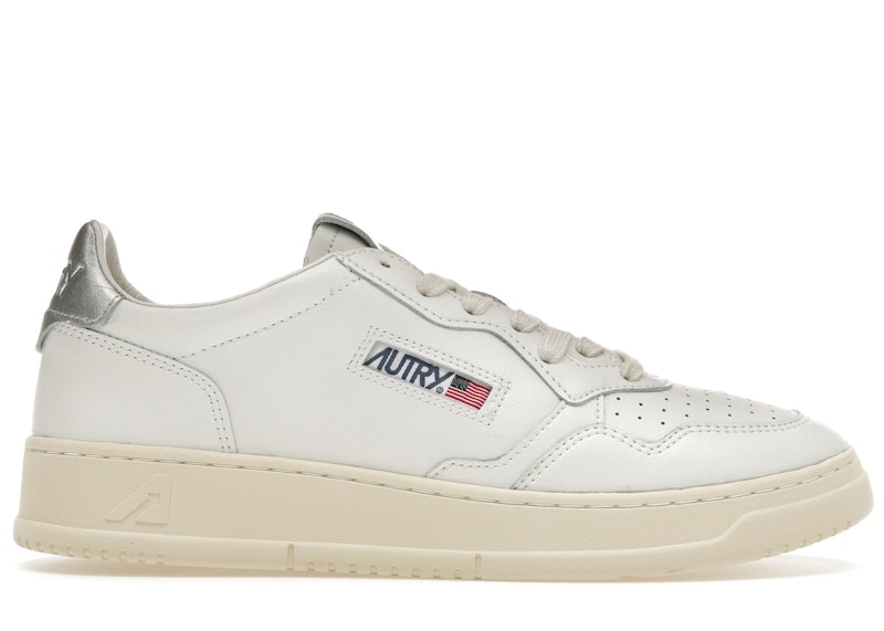 Pre-owned Autry Men's Medalist Sneakers In White/silver
