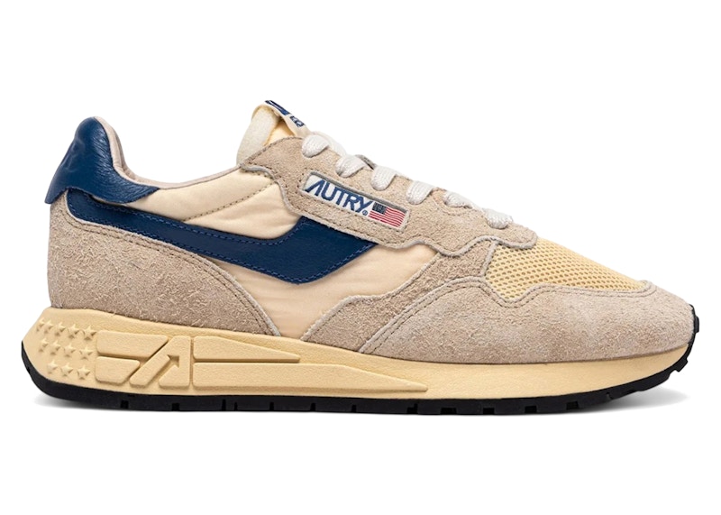 スニーカー AUTRY Men Sneakers Ecru WWLM UT27 Autry Reelwind Low Ecru Ensign Blue Men's - WWLM-UT27 - US