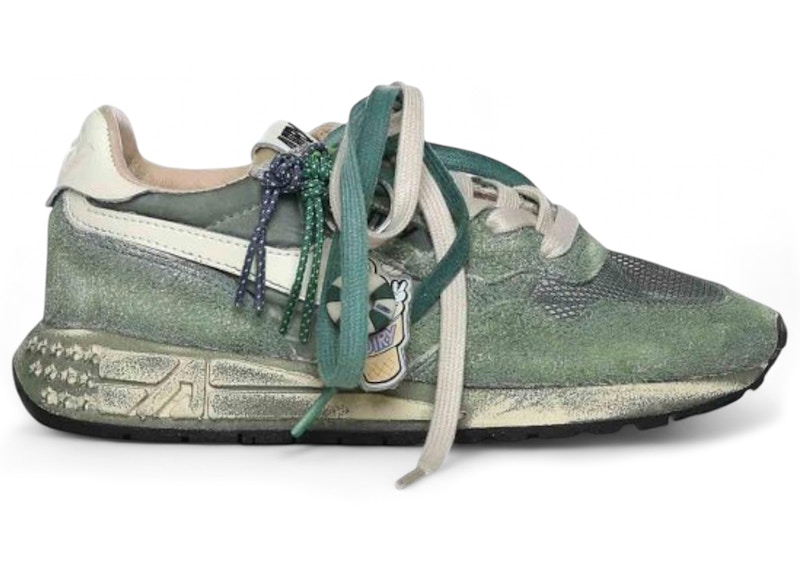 Men's Autry Super Vintage Colorful Ys Reelwind Sneakers in White/Green
