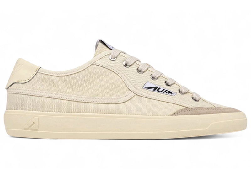 Men's Autry Windscape Low Canvas Suede Sneakers in Cream