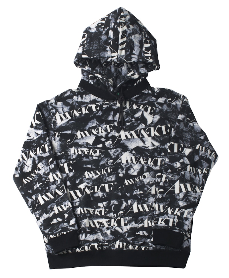Awake All Over Camo Logo Hoodie Black