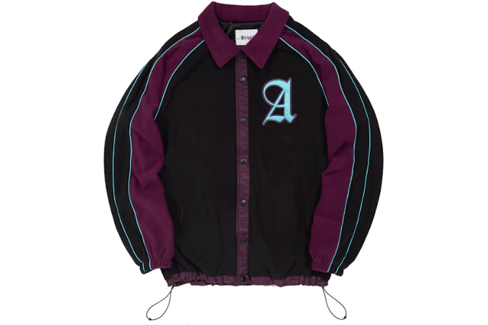 Awake Baseball Fleece Jacket Black/Purple