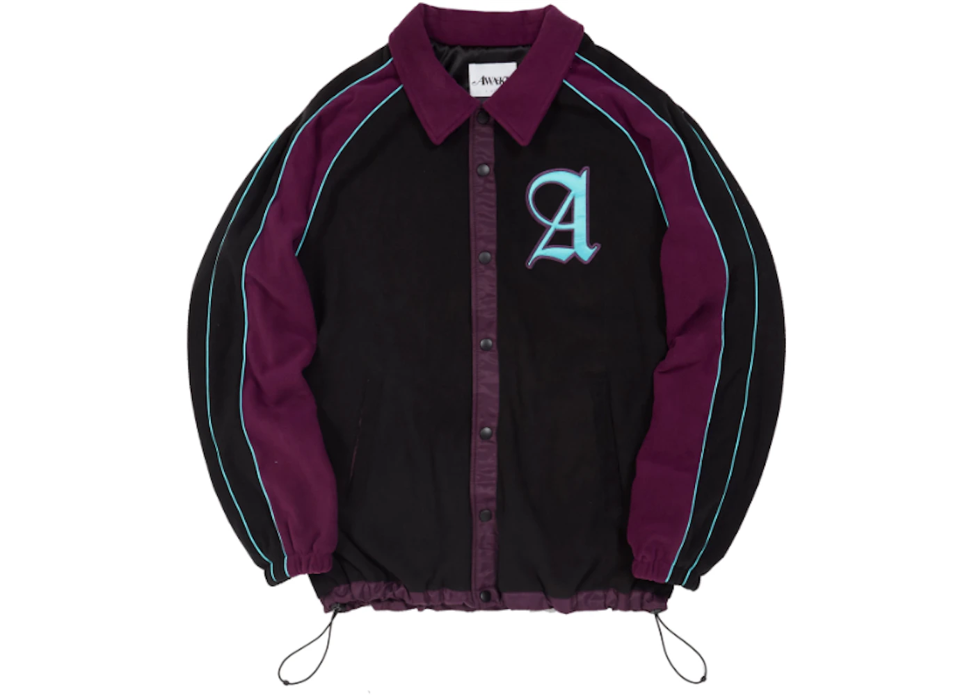 Awake Baseball Fleece Jacket Black/Purple - FW19 メンズ - JP