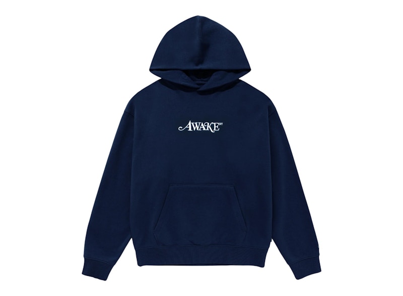 Awake Classic Logo Pullover Hoodie Navy