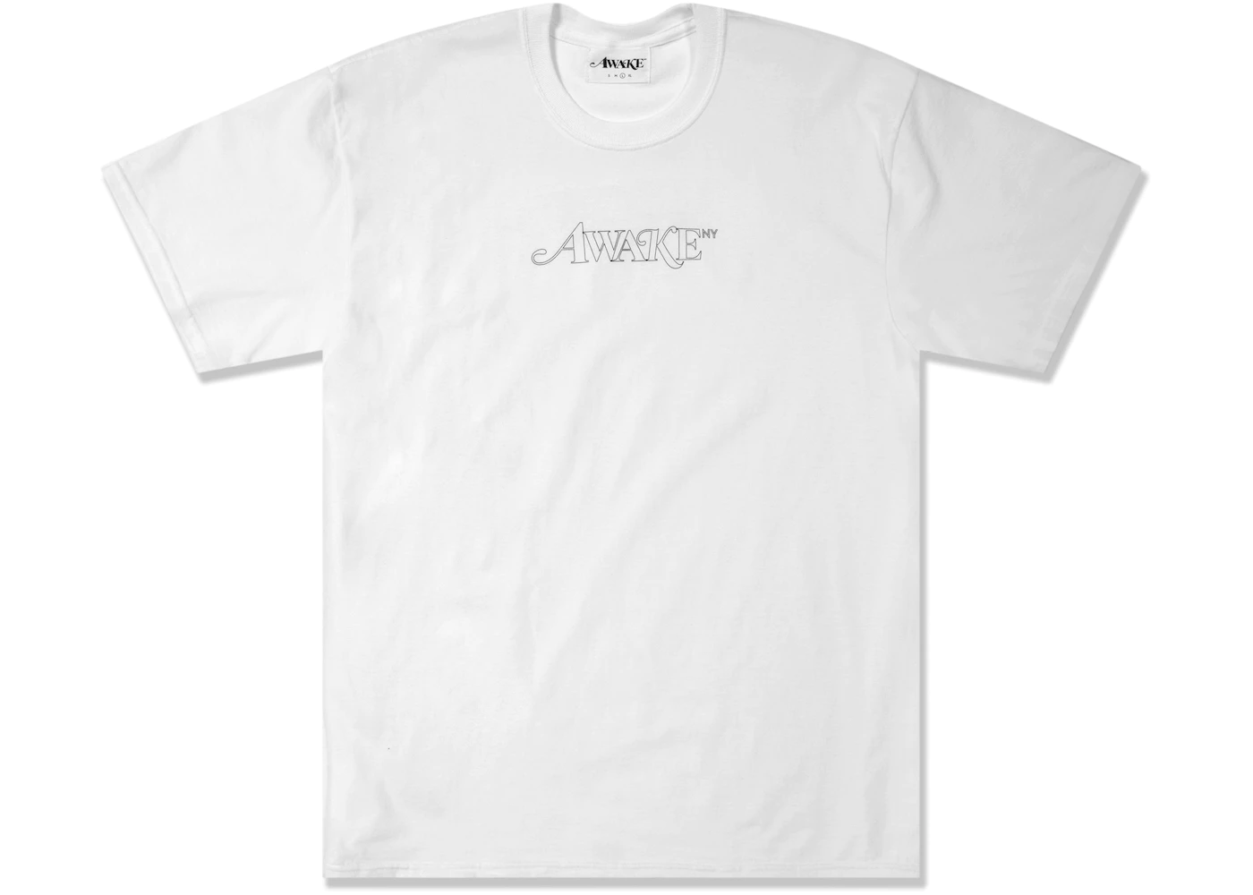 Awake Classic Outline Logo T-shirt White Men's - FW20 - GB