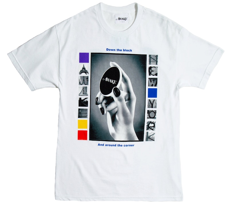 Awake Down The Block Tee White