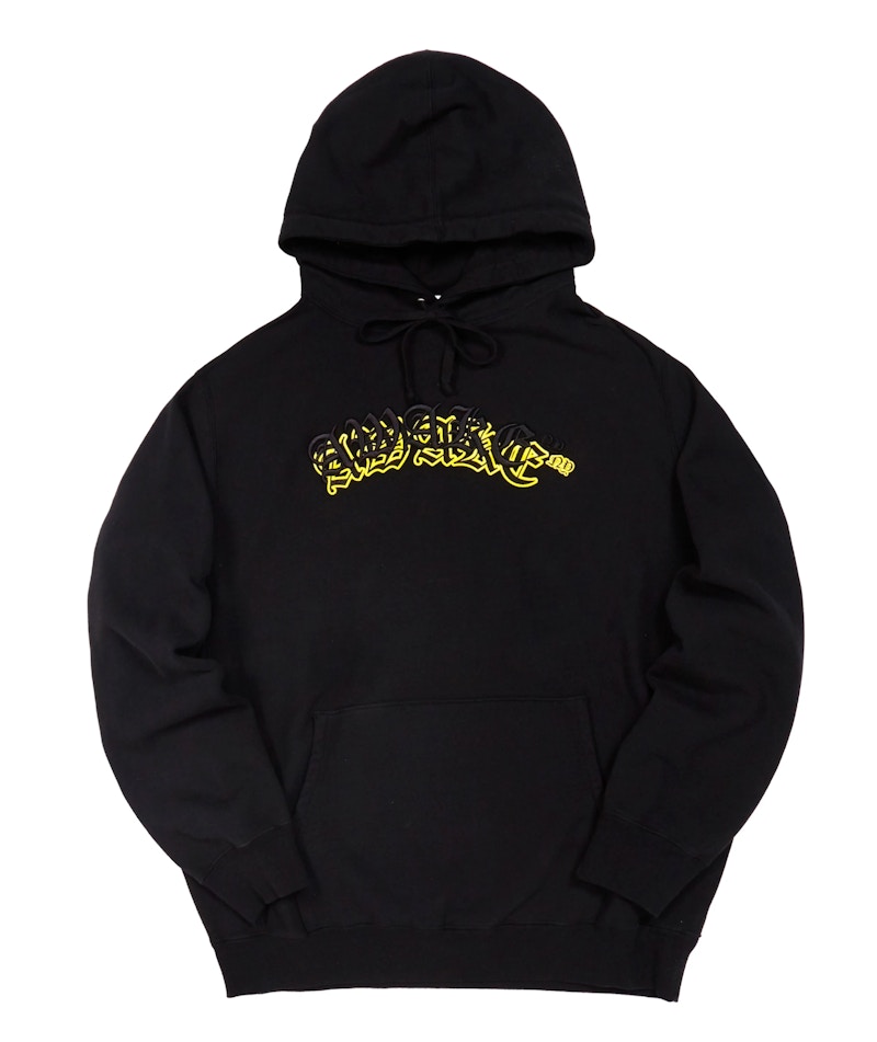 Felpa con cappuccio Awake Double Varsity ricamata nera