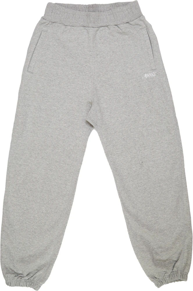 Awake Embroidered Logo Sweatpants Gray Men's - SS20 - GB