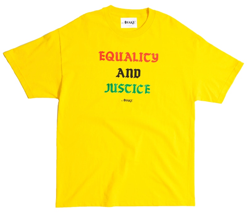 Awake Equality and Justice Tee Yellow