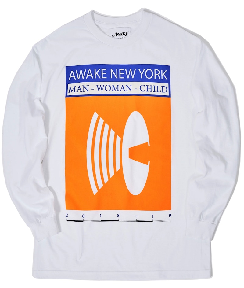 Awake Man Woman Child L/S Tee White