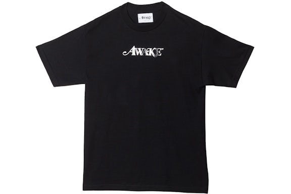 Awake Metallic Foil Logo T-Shirt Schwarz