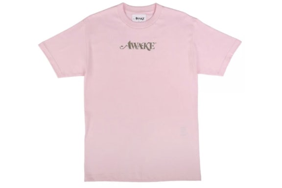 Awake Metallic Foil Logo Tee Pink