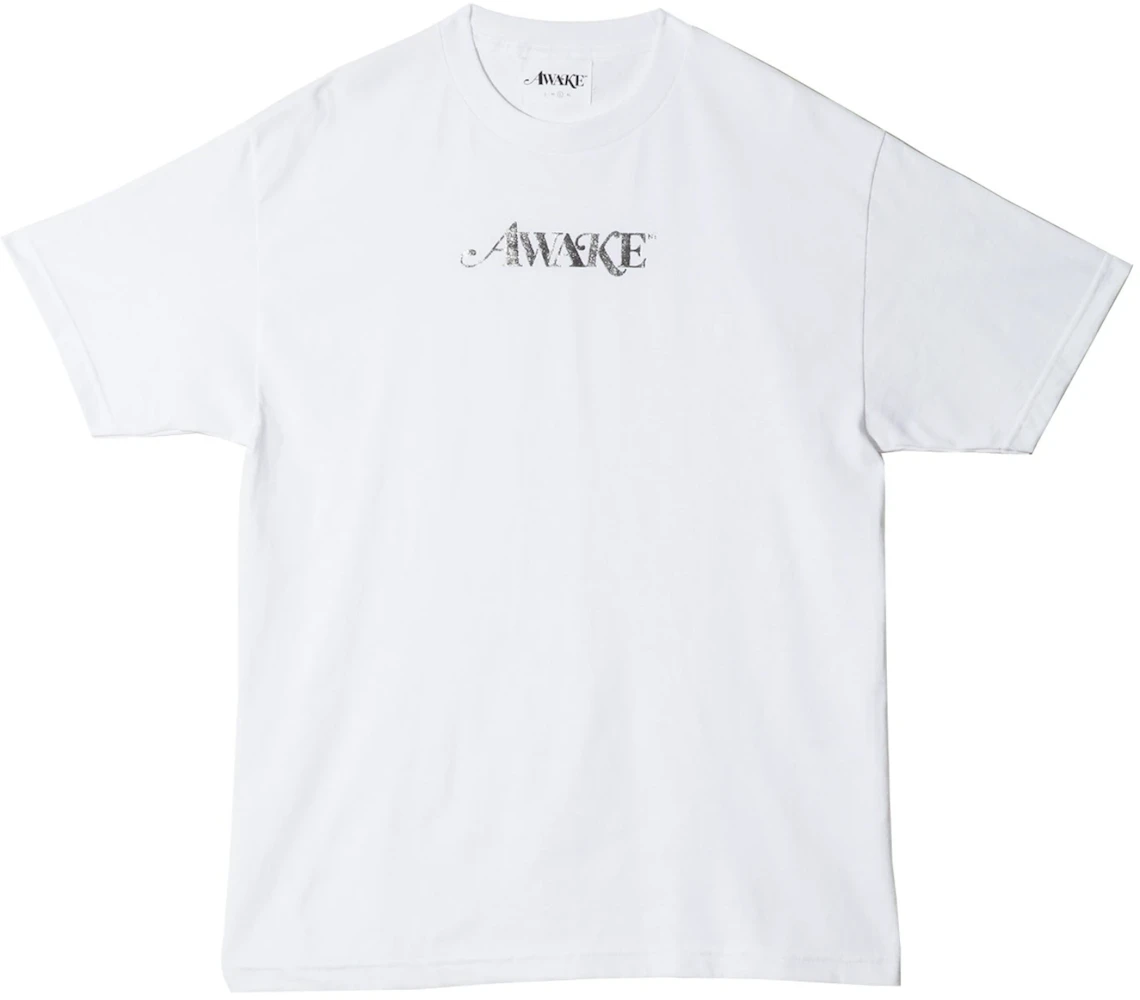 Awake Metallic Foil Logo Tee White Men's - US