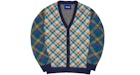 Awake Mohair Cardigan Double Plaid