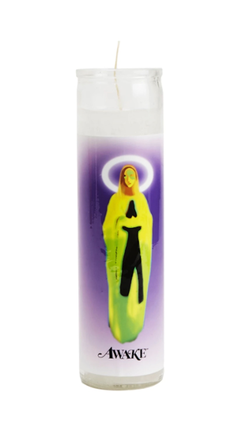 Awake Mother Mary Candle White