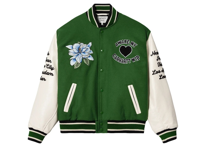 Awake NY X Carhartt WIP Teddy Jacket Green/Cream