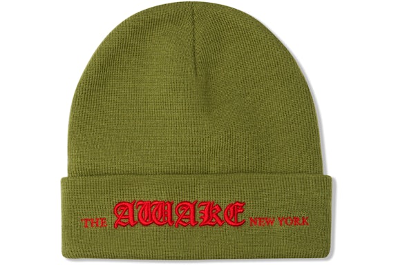 Awake Old English Logo Beanie Moss