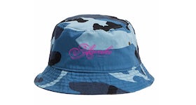 Awake Ribbon Script Logo Bucket Hat Blue Camo