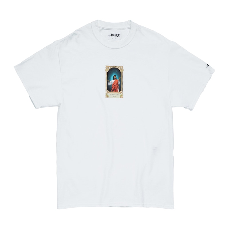 Awake Slapbox With Jesus Tee White